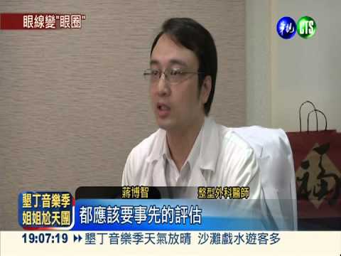 女紋眼線過敏 暈開變成"煙熏妝"