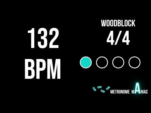 Metronome 132 BPM 4/4 - Woodblock