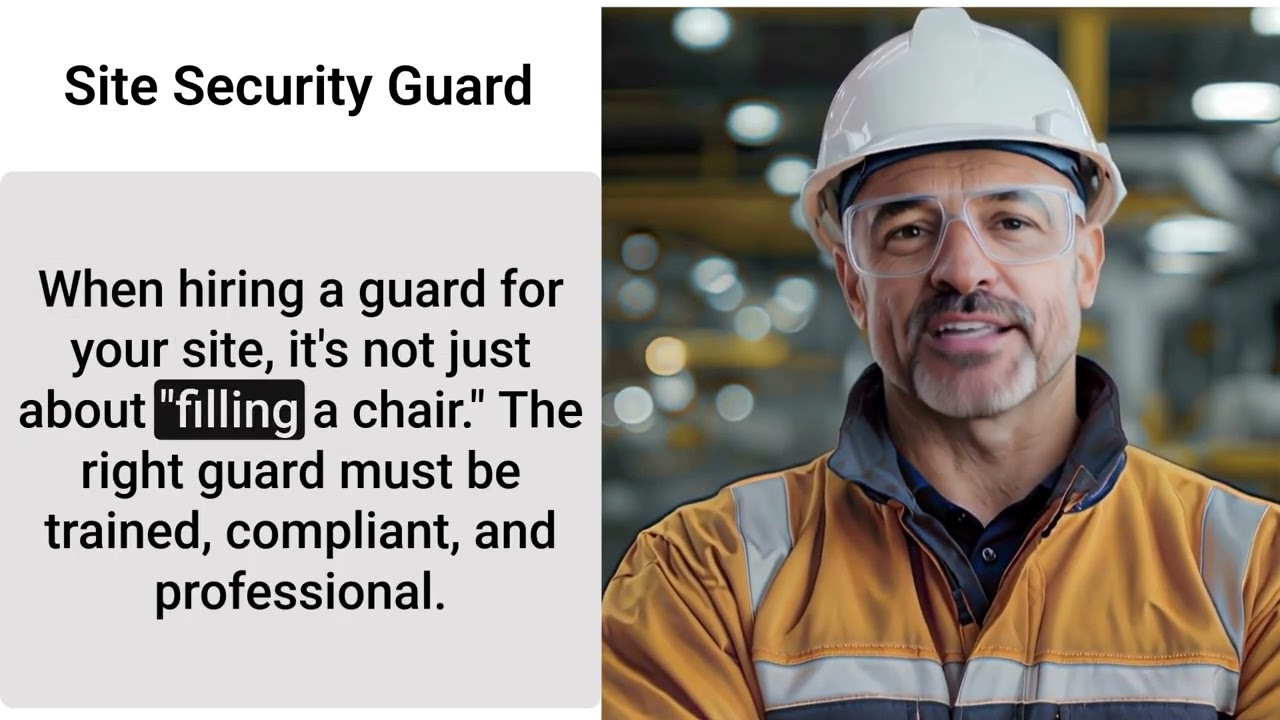 Site Security Guard construction sites Melbourne Geelong and Reginald Victoria, asset protection.
