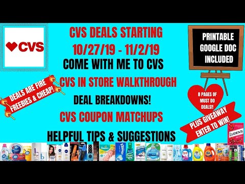 🔥DEALS & FREEBIES|CVS DEALS STARTING 10/27/19|COUPON MATCHUPS DEAL BREAKDOWNS|COME WITH ME TO CVS😱 Video