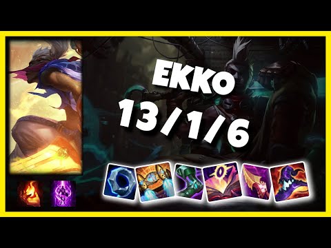 Ekko vs Yone Mid 11.3 Challenger Gameplay S11 (13/1/6) - EU