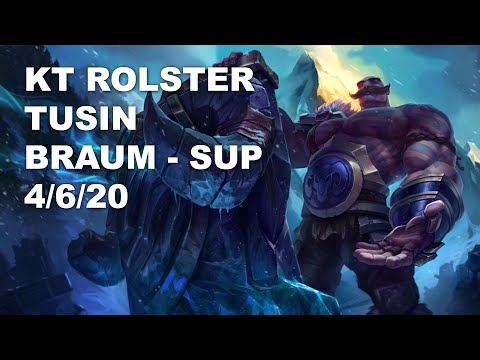 KT Rolster TusiN Sup Braum vs Sett - KR Challenger Patch 10.8