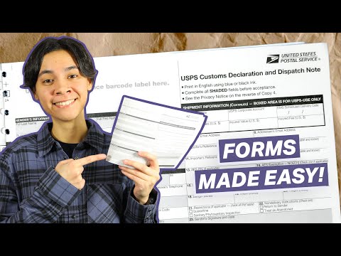 Part of a video titled How to Fill Out a USPS Customs Form (Customs Declaration and ...