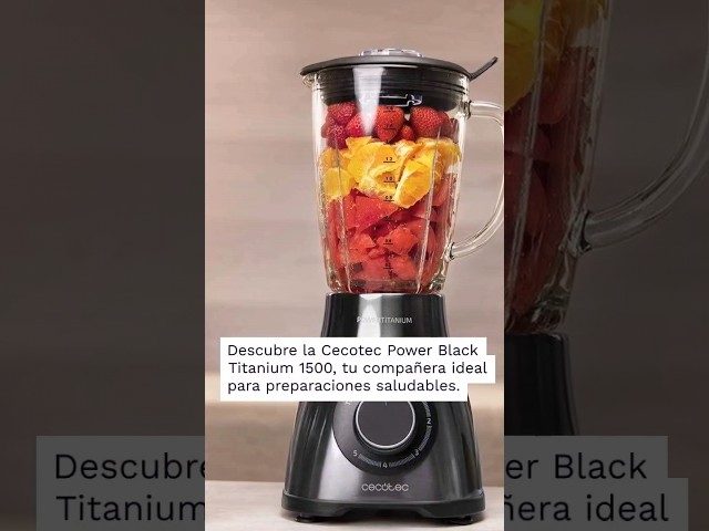 Vídeo relacionado con Cecotec Batidora de Vaso Power Black Titanium 2600MAX Pro. 2600W de Máxima Potencia, 8 Hojas con Recubrimiento de Titanio Negro, 3 Programas y Jarra de Tritan de 2 Litros, Libre BPA