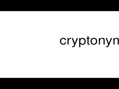 How to pronounce cryptonymous