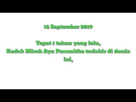 Selamat Ulang Tahun Kadek Mirah Ayu Paramitha yang ke - 1