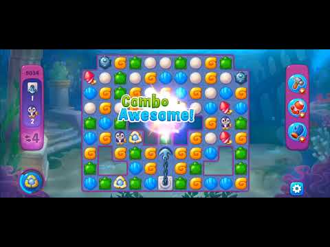 Fishdom Super Hard Level 9034 (with 2 lightning boosters) @choraelmin