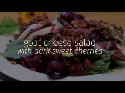 Dark Sweet Cherry and Goat Cheese Salad