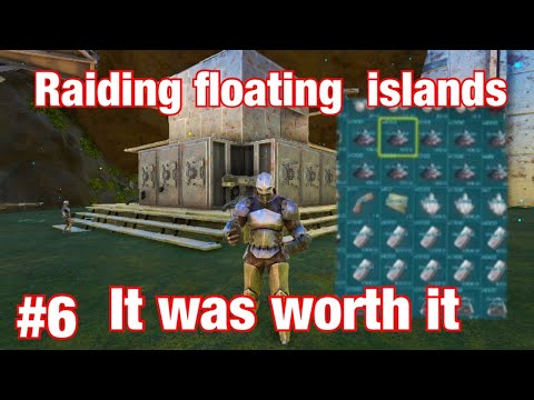 We raided floating islands on crystal isles , IT WAS WORTH IT (episode 6) Ark survival evolved