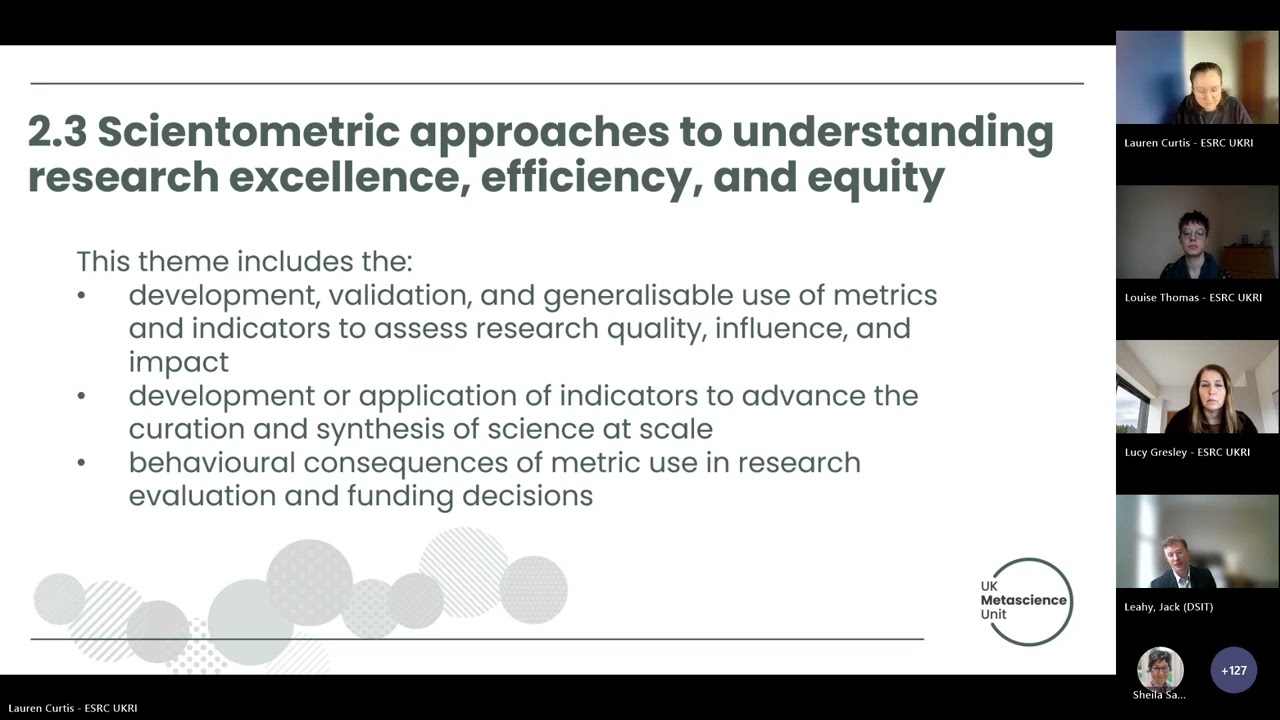 Applicant Webinar: Metascience research grants: round two – UKRI