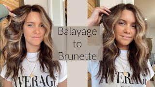 BALAYAGE TO BRUNETTE TUTORIAL || Lexi Dawn