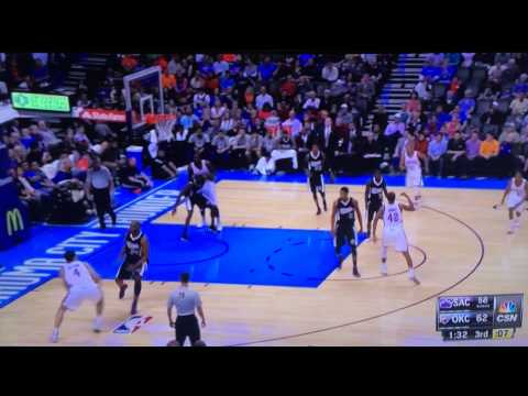 Sacramento Kings Darren Collison Finds Rudy Gay For Huge Alley Oop