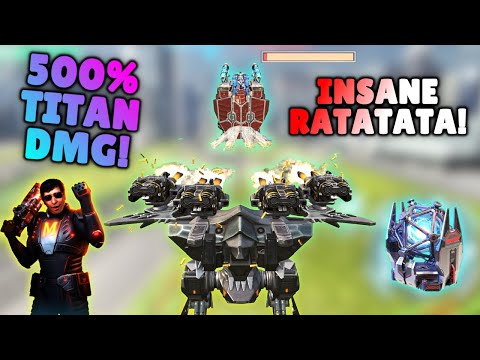 Crazy! 500% Max DMG MK3 BEHEMOTH AVENGER With Nuclear Amplifier & Manni Pilot War Robots Gameplay WR