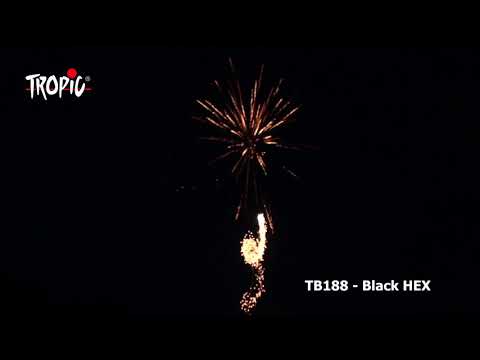 TB188 - Black HEX - TROPIC Fireworks, Fajerwerki, Feuerwerk, Vuurwerk, Feu d'artifice