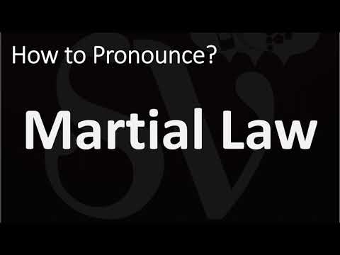How to Pronounce Martial Law? (CORRECTLY)