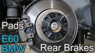 How to replace rear brake pads BMW 5 series e60 | DIY