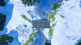 river bridge day snow