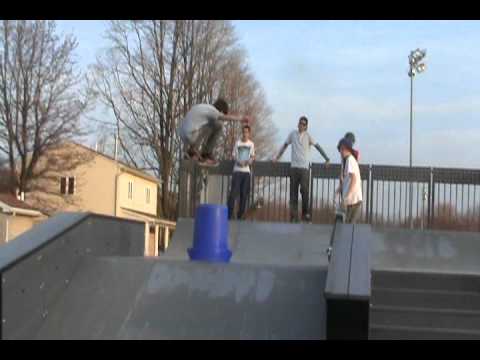 Mason Banks Kickflip Over Trash Can