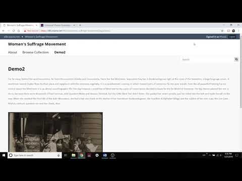 Omeka S Pages Management Demo