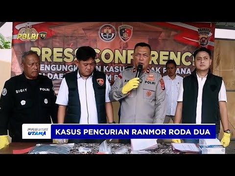 POLSEK CIWANDAN UNGKAP PENCURIAN RANMOR RODA DUA DI 26 LOKASI