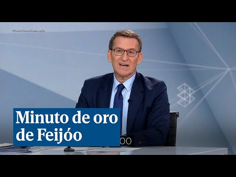 Minuto de oro de Feijóo en el cara a cara con Sánchez