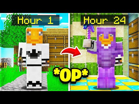 NOOB to PRO in 24 HOURS! on BRAND NEW Minecraft SKYBLOCK SERVER | Minecraft Skyblock | AkumaMC EP 1