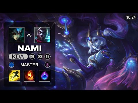 Nami Mid vs Ekko - EUW Master Patch 10.24