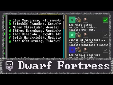 Dwarf Fortress - Steam Edition Vs Classic Military Screen.