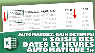 Automatisez la saisie des dates et des heures avec la recopie incrémentée d&#39;Excel