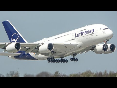 60 MINUTES AIRPLANES ONLY - Airbus A380, Boeing 747 ... Aviation Highlights of April (4K)