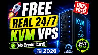 🚀 FREE REAL 24/7 KVM VPS (No Credit Card) | 2026