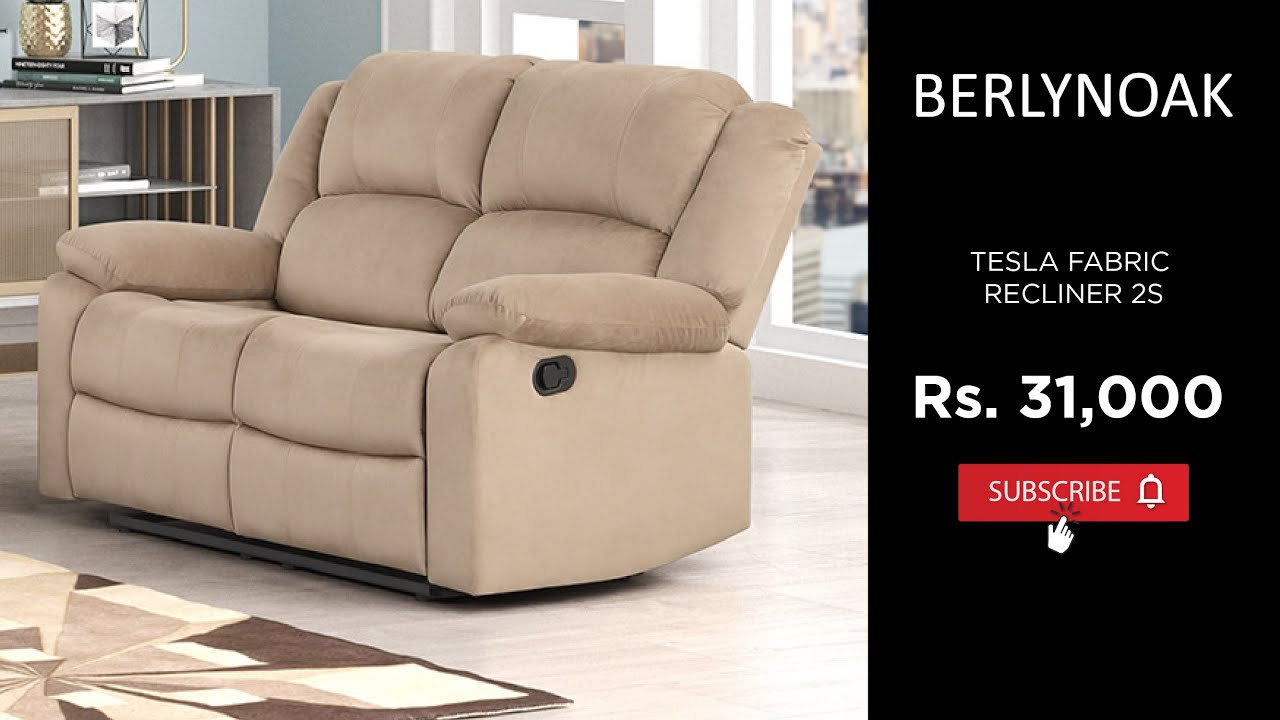 Berlynoak Tesla Fabric Recliner Two Seater