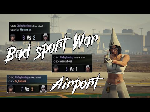 Airport Bad Sports FreeMode TryHards Making Their Own Rules🚷Gta5 Online