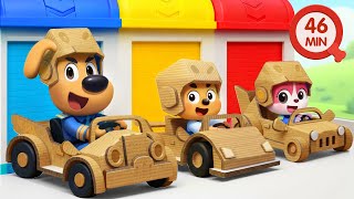 Cardboard Car Challenge | Fun Story | Police Cartoon | Safety Rules | Sheriff Labrador