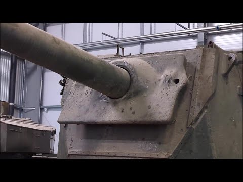 FV4004 Tank, Heavy Gun, Conway -  close up at The Tank Museum Bovington