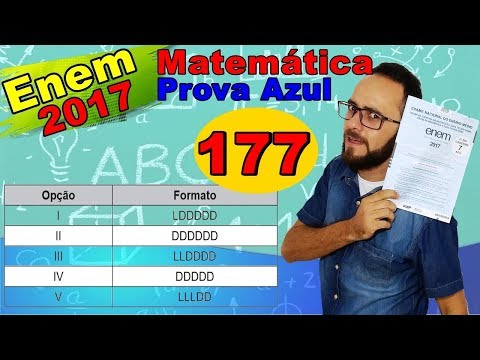 Enem 2017 - Q. 177 - prova azul de matemática (Combinatória)