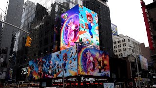 Giant Super Mario Bros. Movie Billboard in New York City
