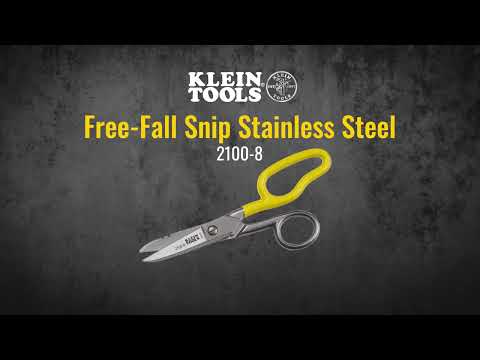 Free-Fall Snips - Stainless Steel - 2100-8 | Klein Tools Free-Fall Snips - Stainless Steel - 2100-8 | Klein Tools