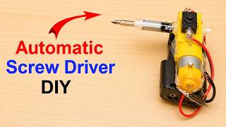 how to make automatic electric screw driver project using robot motor project