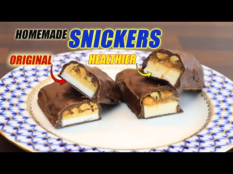 Homemade vegan snickers chocolate bars 2 ways | Easy recipe, same taste