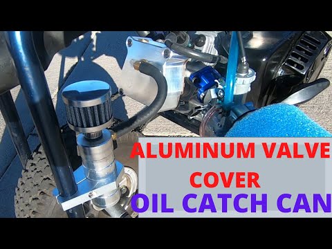 Predator 212 Billet valve cover and catch can install