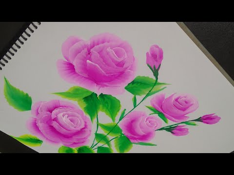 #Painting 🎨 | One Stroke Painting 🎨 | Rose | Flowers | Nishtha Sharma