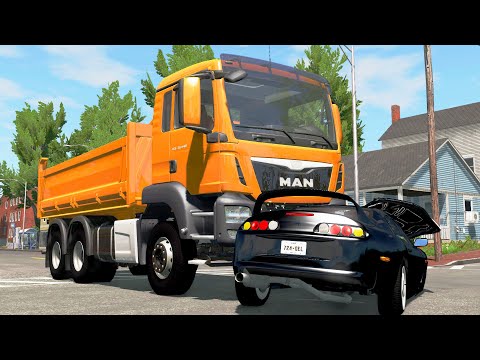 Crossroad Car Crashes 50 - BeamNG.Drive