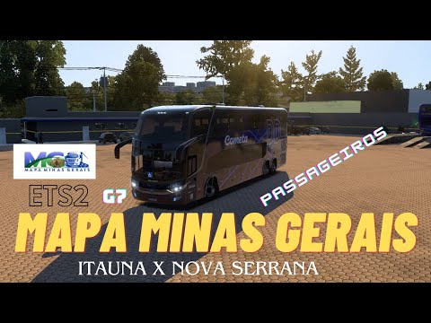 EuroTruckSimulator2 Mapa Minas Gerais Ônibus Paradiso G7 1800DD Scania 6×2/8×2 Itauna X Nova Serrana