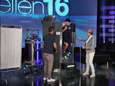 Ellen Shocks Andy to the Core with a Surprise Cryotherapy Session