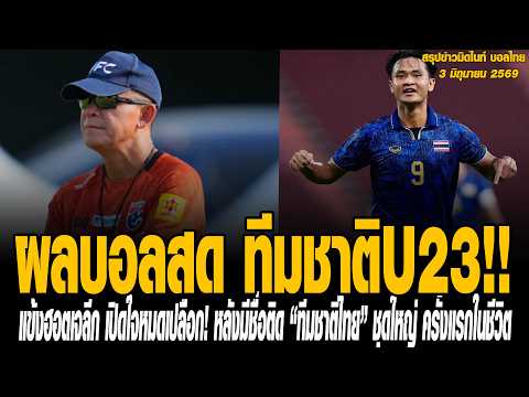 ข่าวมิดไนท์ เที่ยงคืน ฟุตบอลไทย ผลบอลสด ทีมชาติไทย U23 เสมอ คีร์กิซสถาน 1-1 ฟุตบอลอุ่นเครื่อง ฟีฟ่า