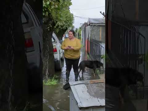 Calles inundadas en Talcahuano