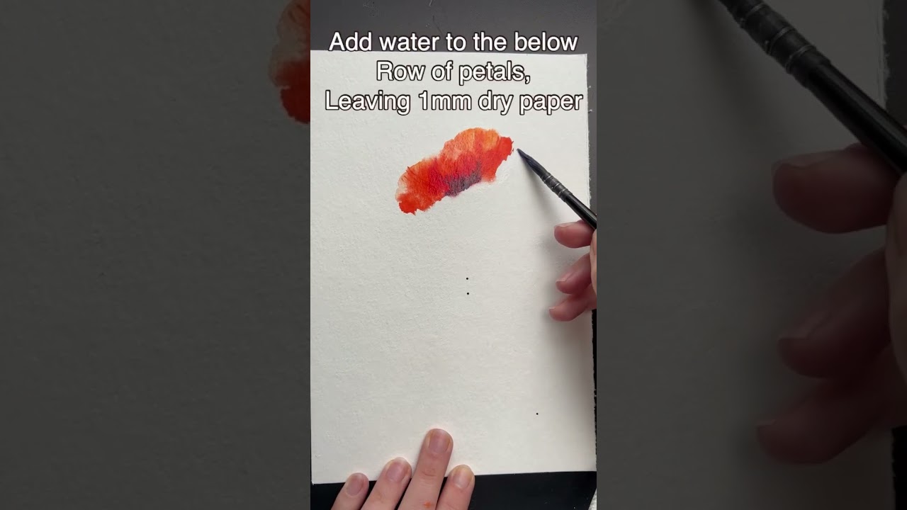 Watercolor Poppies in 1 Minute