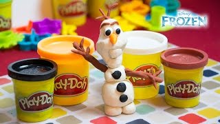 Frozen Play Doh - How to Make Olaf From Frozen - Olaf Playdoh