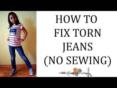 How to fix torn jeans (no sewing)